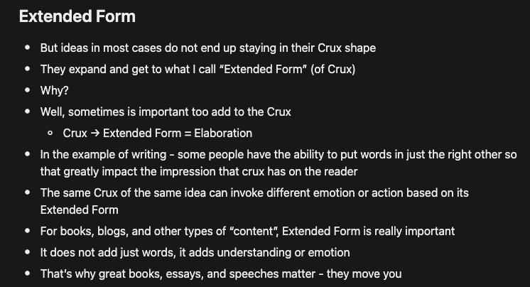 Part of the bullet-point crux behind this post