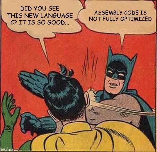 C code versus assembly